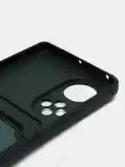 Тёмно-зелёный силиконовый чехол для Huawei Honor 50 (Хуавэй Хонор 50), защита камеры
