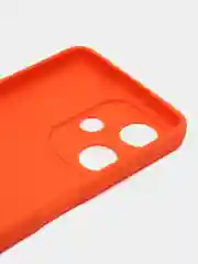 Оранжевый чехол для Infinix HOT 30 (Инфиникс Хот 30), прозрачный, силиконовый