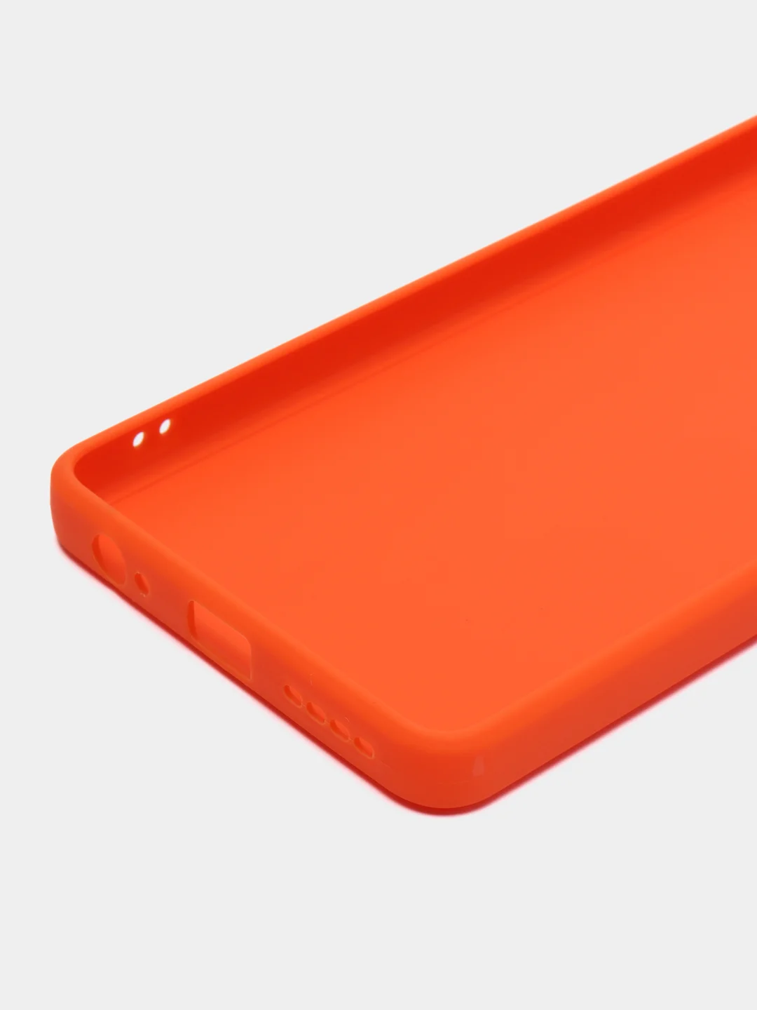 Оранжевый чехол для Infinix HOT 30 (Инфиникс Хот 30), прозрачный, силиконовый