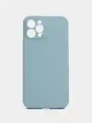 Светло-синий чехол для Apple iPhone 12 Pro (Айфон 12 Про) прозрачный, c защитой камеры