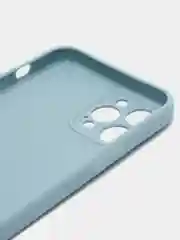 Светло-синий чехол для Apple iPhone 12 Pro (Айфон 12 Про) прозрачный, c защитой камеры