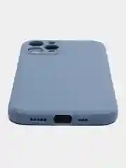 Синий меланж чехол для Apple iPhone 12 Pro (Айфон 12 Про) прозрачный, c защитой камеры