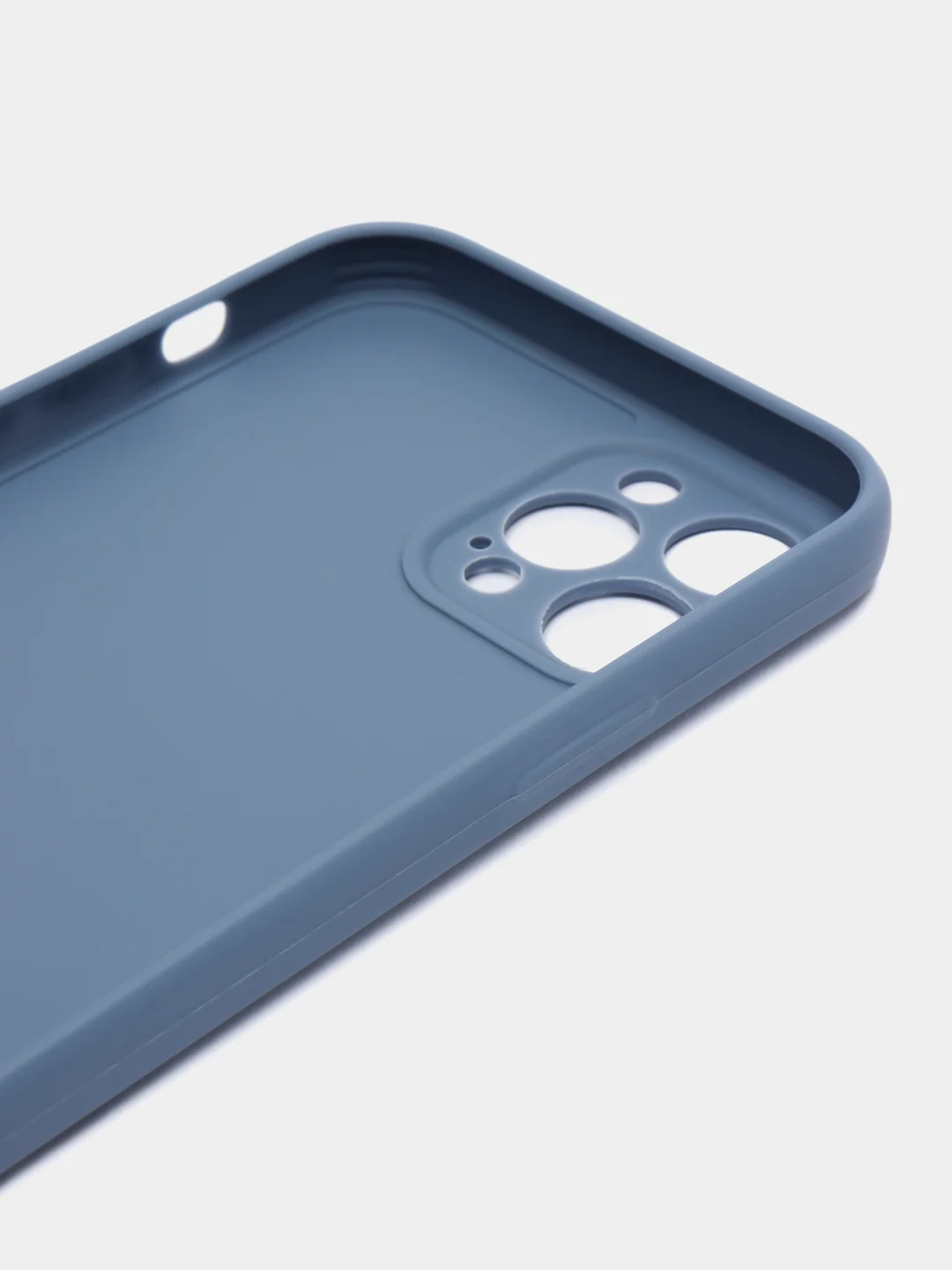 Синий меланж чехол для Apple iPhone 12 Pro (Айфон 12 Про) прозрачный, c защитой камеры