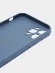 Синий меланж чехол для Apple iPhone 12 Pro (Айфон 12 Про) прозрачный, c защитой камеры