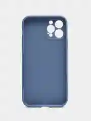 Синий меланж чехол для Apple iPhone 12 Pro (Айфон 12 Про) прозрачный, c защитой камеры