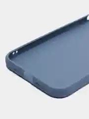 Синий меланж чехол для Apple iPhone 12 Pro (Айфон 12 Про) прозрачный, c защитой камеры
