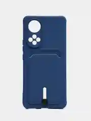 Синий силиконовый чехол для Huawei Honor 50 (Хуавэй Хонор 50), защита камеры