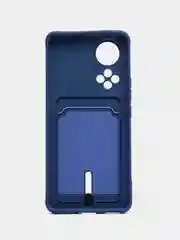 Синий силиконовый чехол для Huawei Honor 50 (Хуавэй Хонор 50), защита камеры