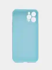 Голубой чехол для Apple iPhone 12 Pro (Айфон 12 Про) прозрачный, c защитой камеры
