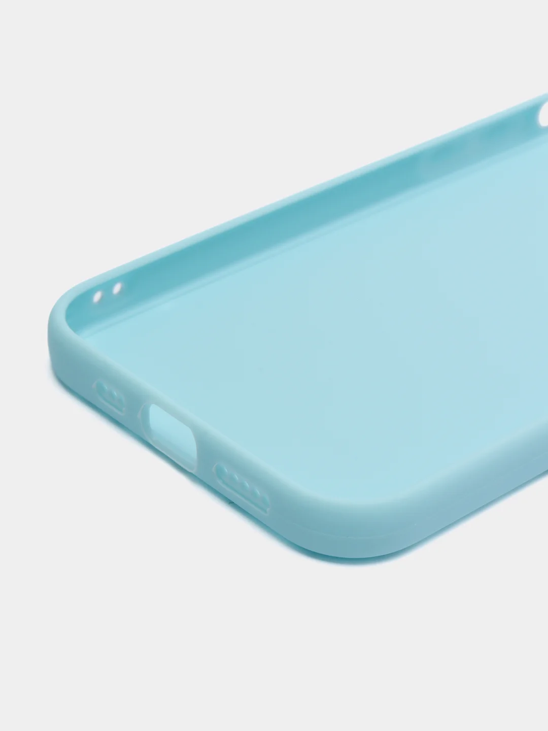 Голубой чехол для Apple iPhone 12 Pro (Айфон 12 Про) прозрачный, c защитой камеры