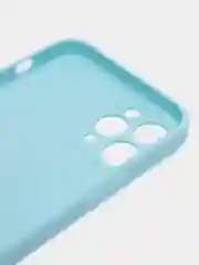 Голубой чехол для Apple iPhone 12 Pro (Айфон 12 Про) прозрачный, c защитой камеры