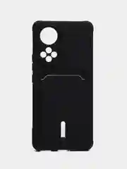 Черный силиконовый чехол для Huawei Honor 50 (Хуавэй Хонор 50), защита камеры