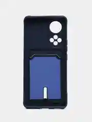 Темно-синий силиконовый чехол для Huawei Honor 50 (Хуавэй Хонор 50), защита камеры