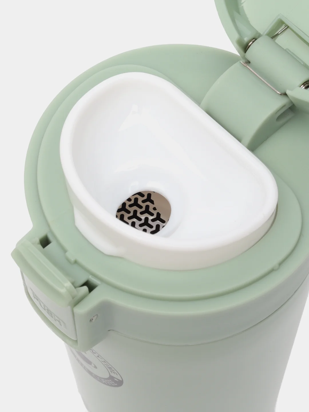 Термокружка Sakura TM-01-380GR, с кнопкой зеленый, green, 0,38 л