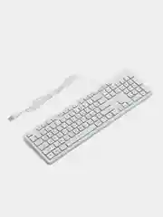 Белый клавиатура с подсветкой Oklick 550ML Slim, мембрана игровая, тонкая