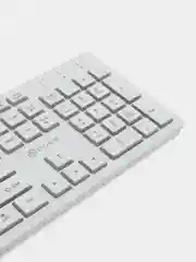 Белый клавиатура с подсветкой Oklick 550ML Slim, мембрана игровая, тонкая