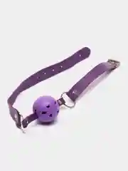 Фиолетовый кляп для взрослых, дышащий, кляп бдсм