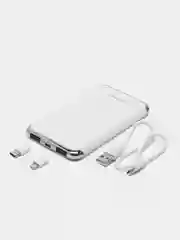 Аккумулятор внешний 6000 mAh Sonnen Powerbank K611, 2 Usb, литий-полимерный, белый, 263028