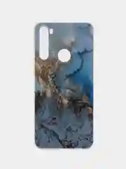 Голубой силиконовый чехол на Xiaomi Redmi Note 8T / Сяоми Редми Нот 8T прозрачный, с рисунком
