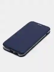 Синий чехол-книжка для Samsung Galaxy A 5 2017, A5 (2017), Самсунг А 5, экокожа