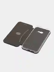 Синий чехол-книжка для Samsung Galaxy A 5 2017, A5 (2017), Самсунг А 5, экокожа