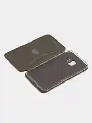 Бордовый чехол-книжка для Samsung Galaxy J 4, Самсунг J 4, экокожа