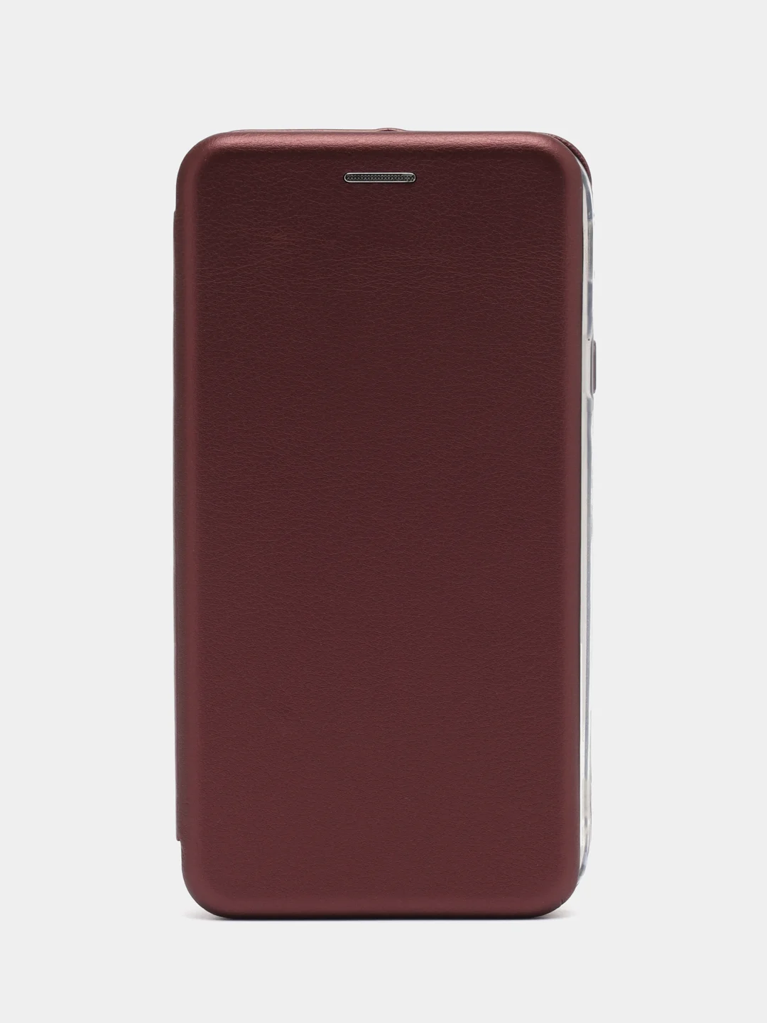 Бордовый чехол-книжка для Samsung Galaxy J 4, Самсунг J 4, экокожа