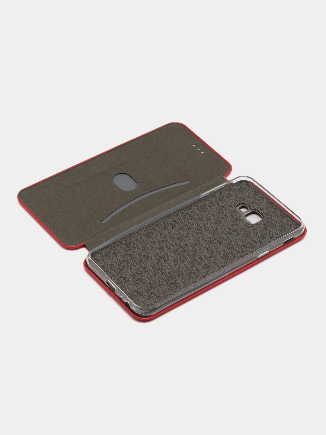 Красный чехол-книжка для Samsung Galaxy J 4 +, Samsung Galaxy J 4 Plus, Самсунг J 4+, экокожа