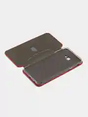 Красный чехол-книжка для Samsung Galaxy J 4 +, Samsung Galaxy J 4 Plus, Самсунг J 4+, экокожа