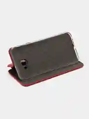 Красный чехол-книжка для Samsung Galaxy J 4 +, Samsung Galaxy J 4 Plus, Самсунг J 4+, экокожа