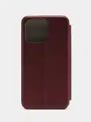 Бордовый чехол-книжка для iPhone 13 Pro, iPhone 13 Pro, 13 Про, 13 Про, экокожа