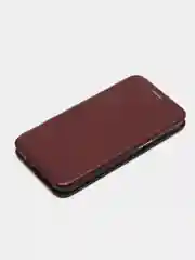 Бордовый чехол-книжка для iPhone 13 Pro, iPhone 13 Pro, 13 Про, 13 Про, экокожа