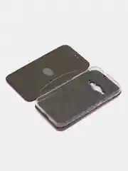 Бордовый чехол-книжка для Samsung Galaxy J1 (2016), Самсунг J1, экокожа
