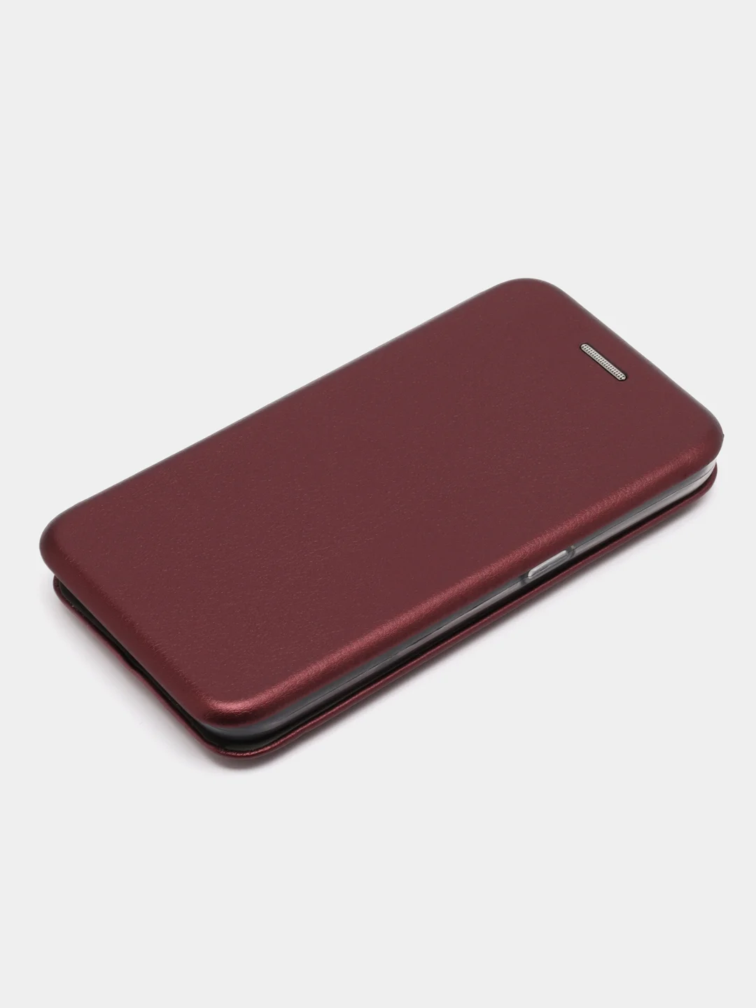 Бордовый чехол-книжка для Samsung Galaxy J1 (2016), Самсунг J1, экокожа
