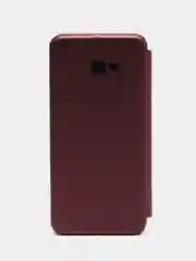 Бордовый чехол-книжка для Samsung Galaxy J 4 +, Samsung Galaxy J 4 Plus, Самсунг J 4+, экокожа