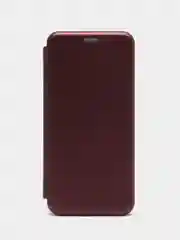 Бордовый чехол-книжка для Samsung Galaxy J 4 +, Samsung Galaxy J 4 Plus, Самсунг J 4+, экокожа