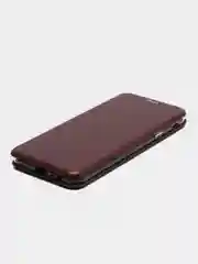 Бордовый чехол-книжка для Samsung Galaxy J 4 +, Samsung Galaxy J 4 Plus, Самсунг J 4+, экокожа