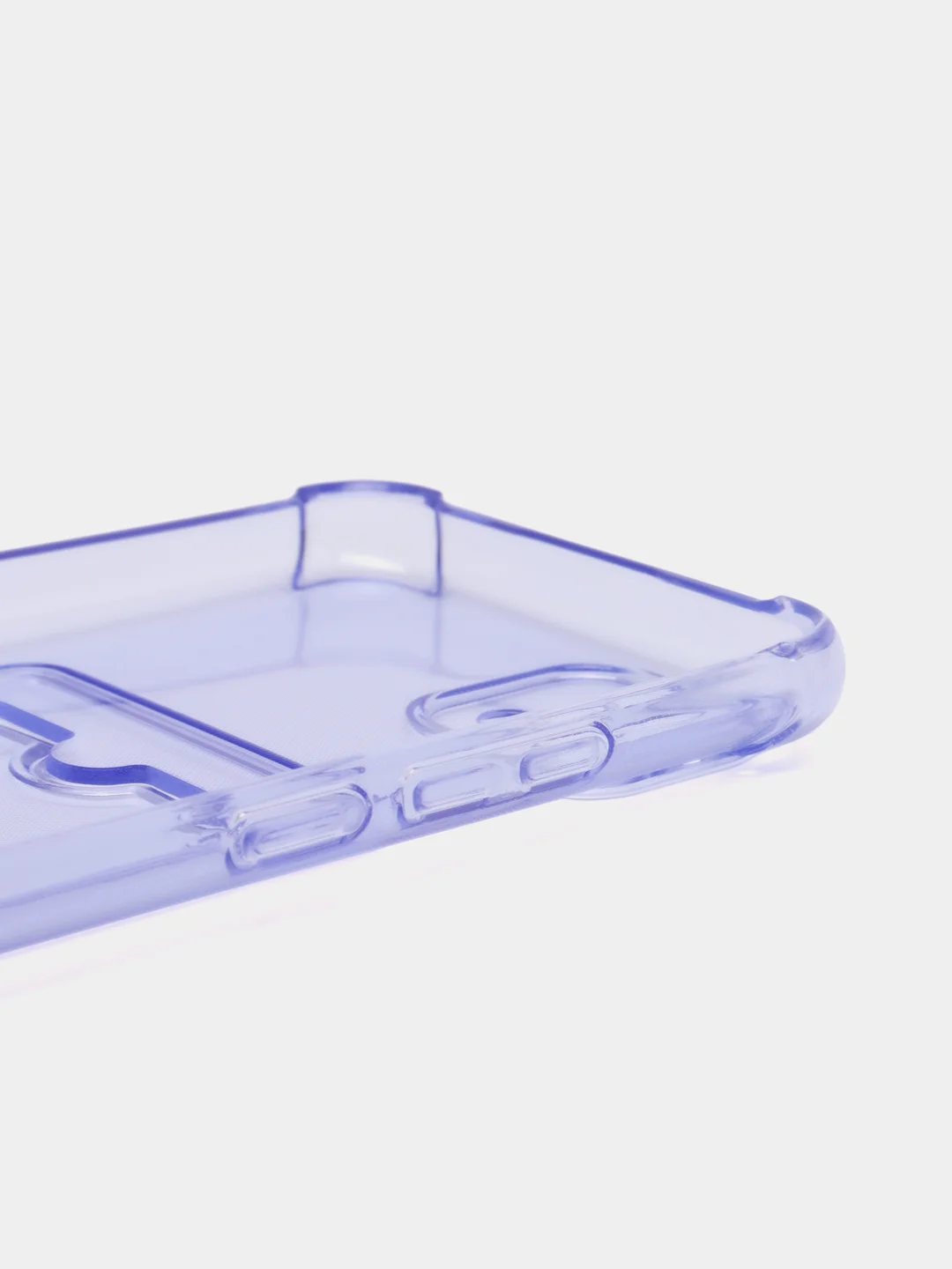 Лавандовый чехол противоударный Realme C11 2021, C20, прозрачный с карманом для карты