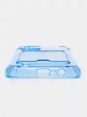 Голубой чехол противоударный Realme C11 2021, C20, прозрачный с карманом для карты