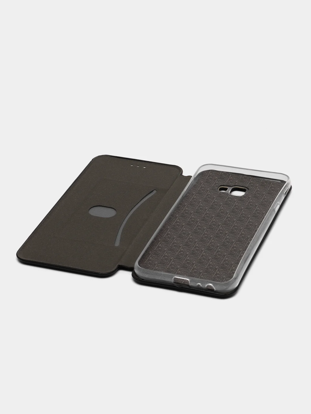 Черный чехол-книжка для Samsung Galaxy J 4 +, Samsung Galaxy J 4 Plus, Самсунг J 4+, экокожа