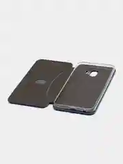 Синий чехол-книжка для Samsung Galaxy J 4, Самсунг J 4, экокожа