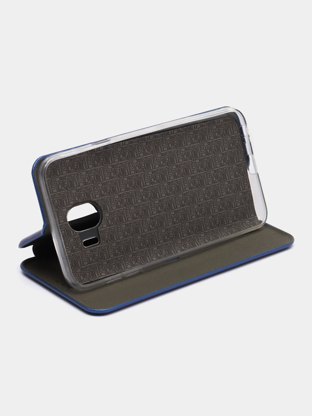 Синий чехол-книжка для Samsung Galaxy J 4, Самсунг J 4, экокожа