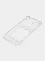 Лавандовый чехол противоударный Realme C11 2021, C20, прозрачный с карманом для карты