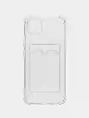 Марсала чехол противоударный Realme C11 2021, C20, прозрачный с карманом для карты