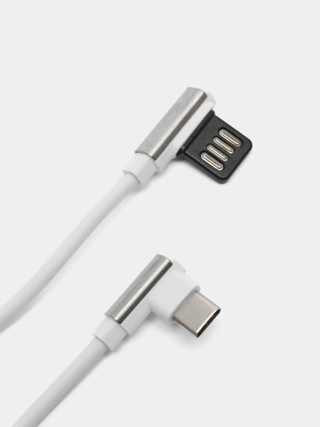 Белый кабель Borofone BU5 Ice steel charging data cable for Type-C