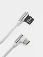 Белый кабель Borofone BU5 Ice steel charging data cable for Type-C