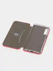 Красный чехол-книжка для Samsung Galaxy A 7 (2018), A7(2018), экокожа (Самсунг А7(2018), А7 2018