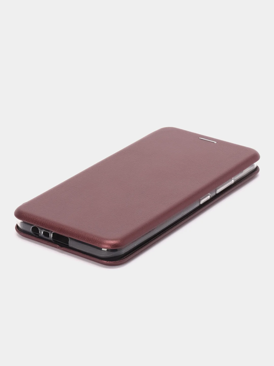 Бордовый чехол-книжка для Realme C 21 / C21 / Реалми С 21 / C21, экокожа