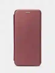 Бордовый чехол-книжка для Realme C 21 / C21 / Реалми С 21 / C21, экокожа