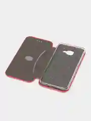 Красный чехол-книжка для Samsung Galaxy A 5 2016, A5 (2016), Самсунг А 5 2016, экокожа